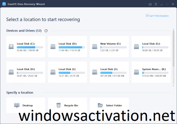 EaseUS Data Recovery Wizard Crack - Windowsactivation.net